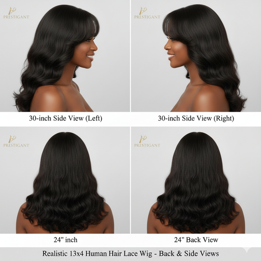 Half Lace Human Hair Wig Prestigant