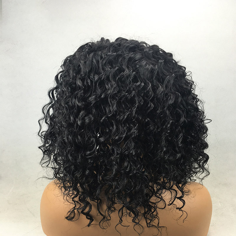Black Small Curly Lace Front Wig View 2