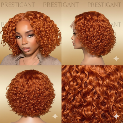Wave Bob Wig Orange Red Water Prestigant