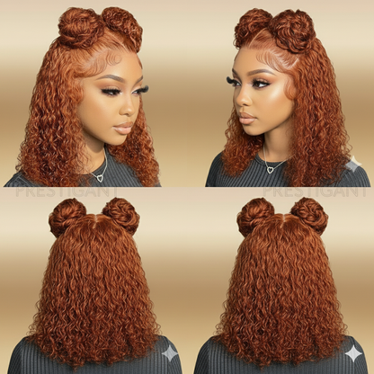 Wave Bob Wig Orange Red Water Prestigant