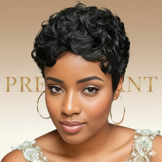 Short Curly Wig Black Prestigant