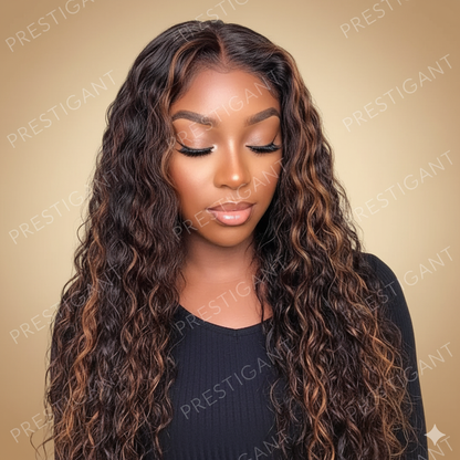 Curly Lace Front Wig Long Prestigant
