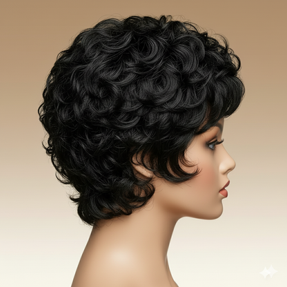 Short Curly Wig Black Prestigant