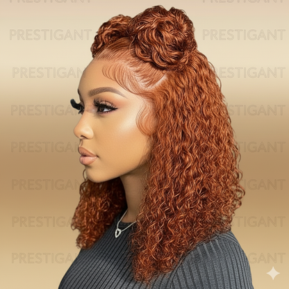 Wave Bob Wig Orange Red Water Prestigant