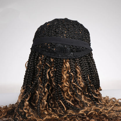 Long Black Braided Wig Bold