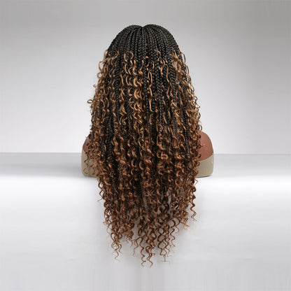 Long Black Braided Wig Bold