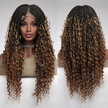 Long Black Braided Wig Bold