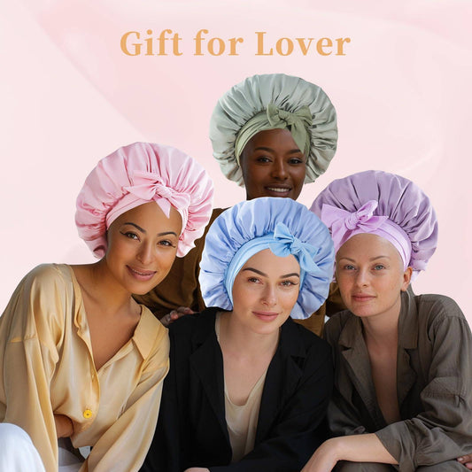 Silk Bonnet, Satin Hair Bonnet For Sleeping For Wavy Curly Natural Hair Prestigant