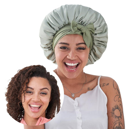 Silk Bonnet, Satin Hair Bonnet For Sleeping For Wavy Curly Natural Hair Prestigant