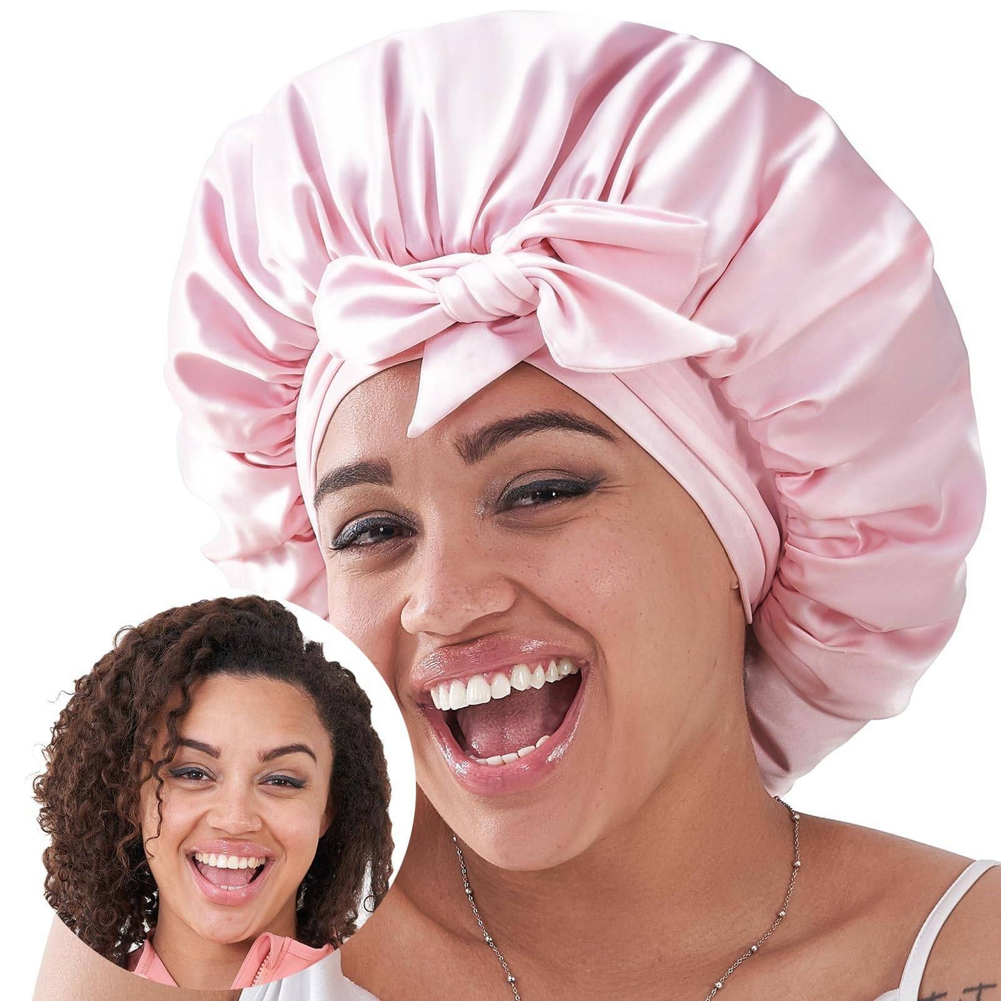 Silk Bonnet, Satin Hair Bonnet For Sleeping For Wavy Curly Natural Hair Prestigant